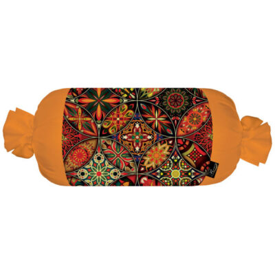Traversin Cylindrique Traditionnel Persan avec Tissu en Velours Naranj