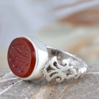 Bague en argent Aqeeq yéménite islamique pour hommes – Husayn