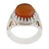 Bague en argent Aqeeq yéménite persane pour hommes - Modèle Roi