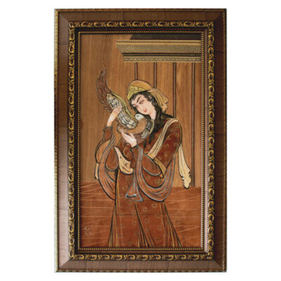 Art en Marqueterie de Bois – La Dame Artistique Perse de l’Amour