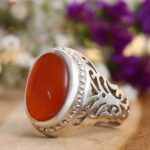 Bague en argent Aqeeq yéménite persane pour hommes – Modèle Roi