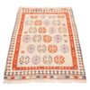 Tapis Kilim en laine persane vintage tissé à la main Qashqai Couleurs Roses