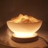 Lampe bol de sel persane – modèle Sahra avec morceaux de sel naturels