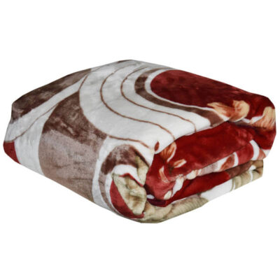 Couverture Golbaft Persane pour Lit Deux Places 220×240 cm Crème-Rouge (Cred)