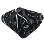 Couverture Golbaft Persane pour Lit Deux Places 220×240 cm Noire (Meshki)