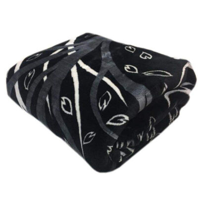 Couverture Golbaft Persane pour Lit Deux Places 220×240 cm Noire (Meshki)
