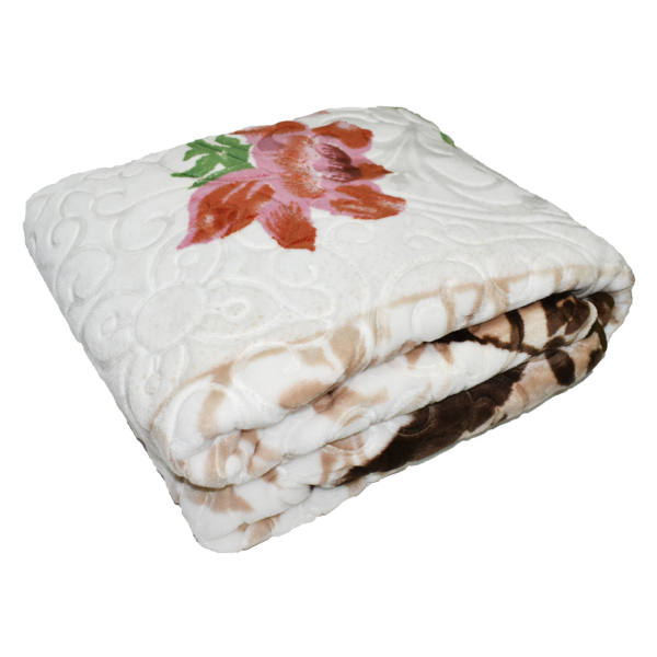 Couverture Golbaft Persane pour Lit Une Place Modèle Cerise