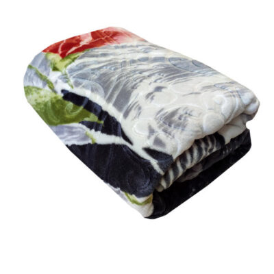Couverture Golbaft Persane pour Lit Une Place Modèle Gris