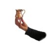 Tasse persane en cuivre - Fabriquée à la main avec anse pour boissons froides - Martelée Qalb