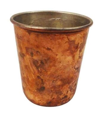 Tasse persane en cuivre – Fabriquée à la main avec anse pour boissons froides – Martelée