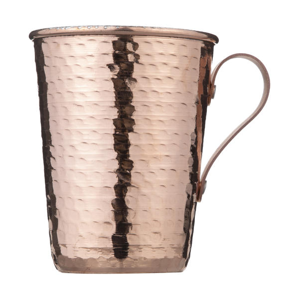 Tasse persane en cuivre - Fabriquée à la main avec anse pour boissons froides - Martelée Zanjani