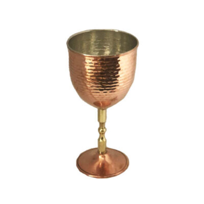 Verre à vin en cuivre persan martelé – Modèle Saba
