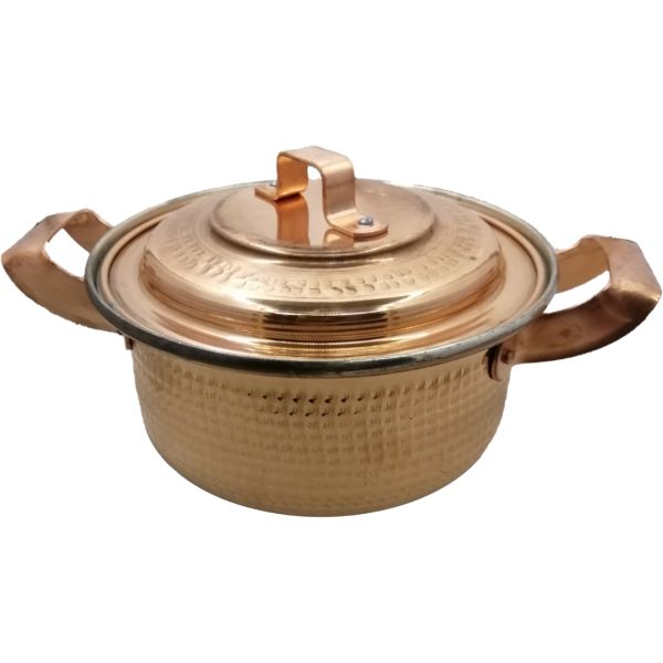 Marmite en cuivre persan - Style de cuisson martelé traditionnel Bahar