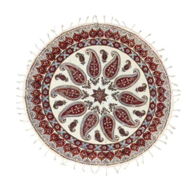 Nappe Persane : Impression Traditionnelle Kalamkari d’Isfahan Bloc Atriyan