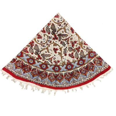 Nappe Persane : Impression Traditionnelle Kalamkari d’Isfahan Bloc Atriyan II