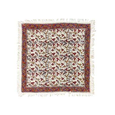 Nappe Persane : Impression Traditionnelle Kalamkari d’Isfahan Bloc Fleurs