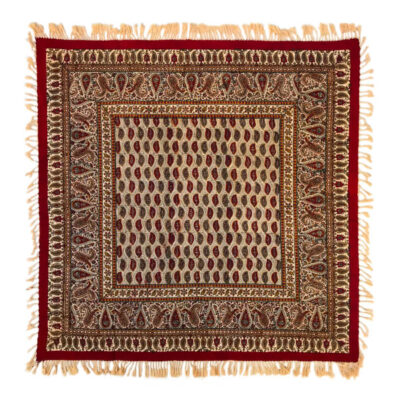 Nappe Persane : Impression Traditionnelle Kalamkari d’Isfahan Bloc Khademi