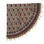 Nappe Persane : Impression Traditionnelle Kalamkari d’Isfahan Bloc Mahsan