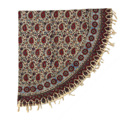Nappe Persane : Impression Traditionnelle Kalamkari d’Isfahan Bloc Mahsan
