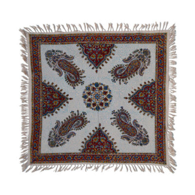 Nappe Persane : Impression Traditionnelle Kalamkari d’Isfahan Bloc Paisley