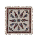 Nappe Persane : Impression Traditionnelle Kalamkari d’Isfahan Bloc Soleil Radieux