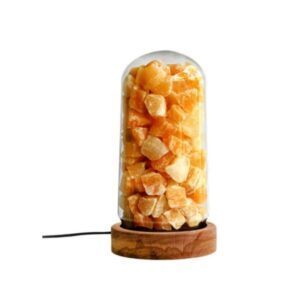 Lampe de sel avec morceaux de sel persans – design cylindrique moderne