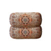 Traversin Cylindrique Traditionnel Persan avec Tissu Élégant Termeh Salar