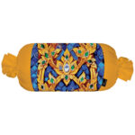 Traversin Cylindrique Traditionnel Persan avec Tissu en Velours Tala