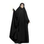 Tchador noir islamique arabe Hijab pour femmes et prière