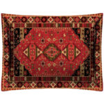 Coussin Dossier Traditionnel Persan en Velours – Design Carré