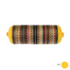 Traversin Cylindrique Traditionnel Persan avec Tissu Élégant Jajim