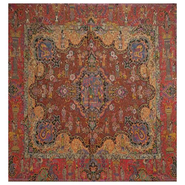 Nappe Termeh de Yazd Luxueuse avec Motif Floral Kourosh
