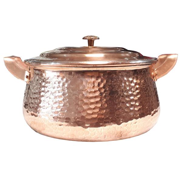 Marmite en cuivre persan - Style de cuisson martelé traditionnel (6x)