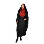 Tchador noir islamique arabe Hijab pour femmes et prière