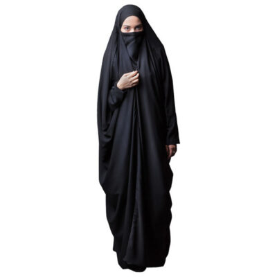 Tchador noir islamique arabe Hijab pour femmes et prière – Traditionnel