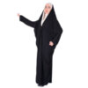 Tchador noir islamique arabe Hijab avec manches pour femmes et prière - TTchador