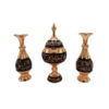 Set de vases décoratifs en cuivre persan gravés fait main & bol G34