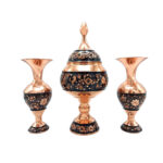 Set de vases décoratifs en cuivre persan gravés fait main & bol G32