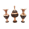 Set de vases décoratifs en cuivre persan gravés fait main & bol G33