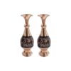 Set de vases décoratifs en cuivre persan gravés fait main & bol G35