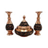 Set de vases décoratifs en cuivre persan gravés fait main & bol G35