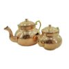 Théière Double en Cuivre Persan Martelée et Durable Jahan