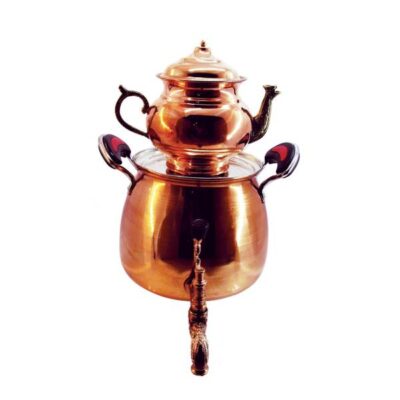 Samovar en Cuivre Persan pour Cuisinière avec Théière 3 L