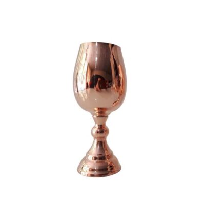 Verre à vin en cuivre persan martelé – Modèle Brillant
