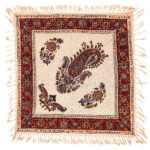 Nappe Iranienne : Impression Traditionnelle Kalamkari d’Isfahan Bloc Majnooni