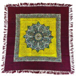 Nappe Iranienne : Impression Traditionnelle Kalamkari d’Isfahan Bloc Shams