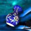 Vase en cuivre décoratif peint à la main avec émail Minakari persan Blue Sky