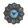 Horloge murale en bois persane artisanale - Art du marqueterie Khatam, Darya