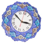 Horloge murale en cuivre persane artisanale – Minakari émaillée
