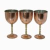 Ensemble de 3 verres à vin en cuivre persan martelé - Modèle Narges